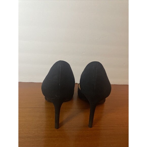 Jessica Simpson Livvy Pointed Pump Heels Size 8 1/2 Faux Suede Vegan Black - Picture 4 of 9
